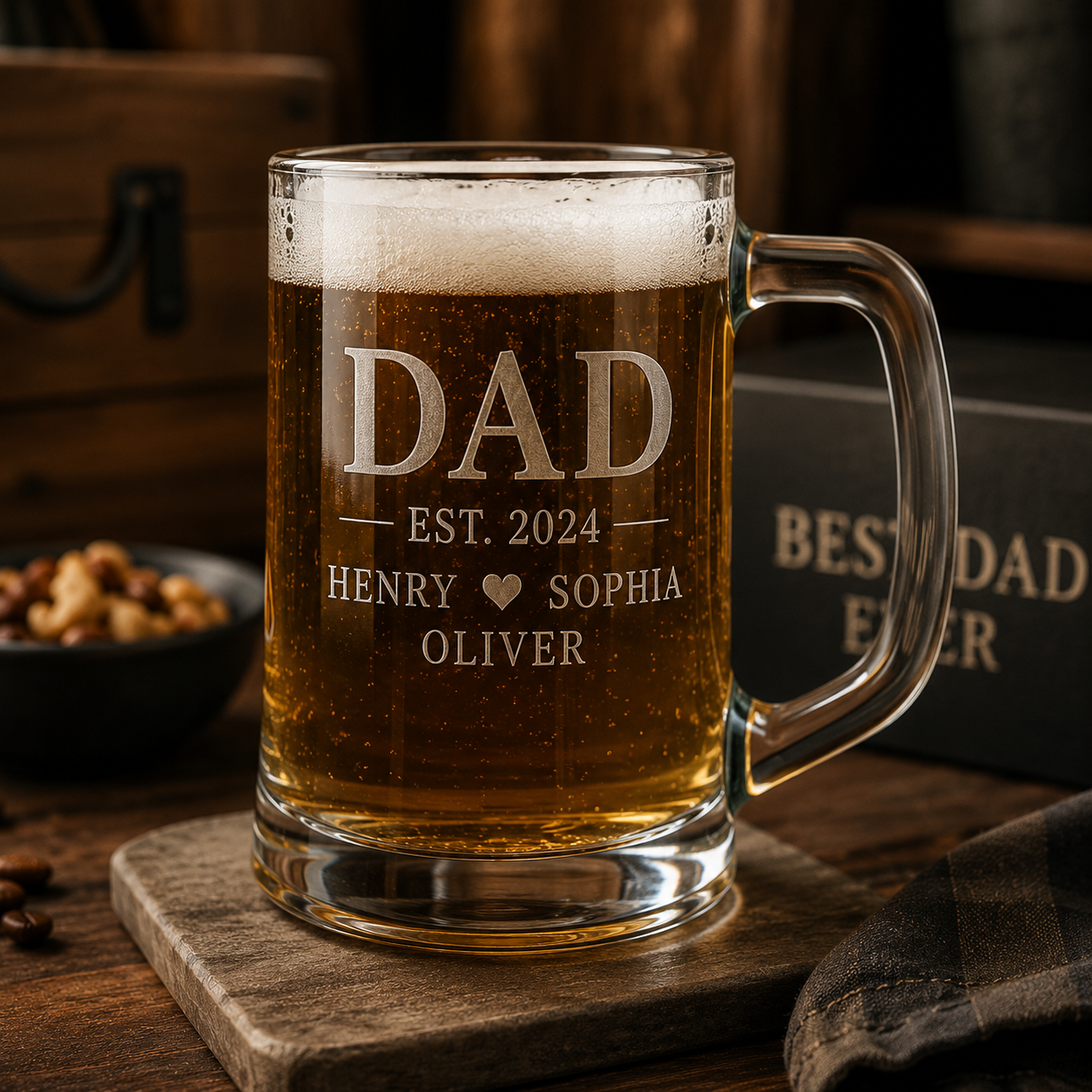 Personalized Luxury Father's Day Beer Mug