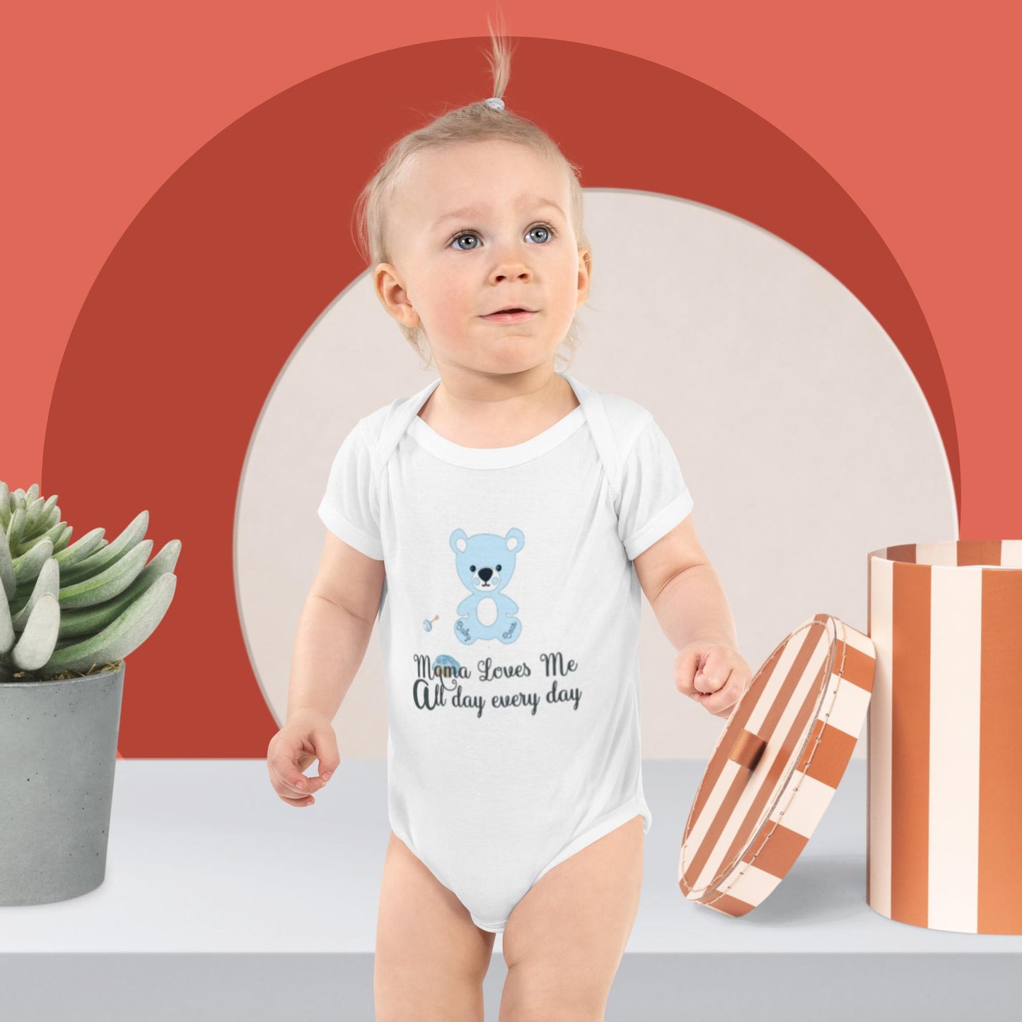 Classic white cotton infant bodysuit