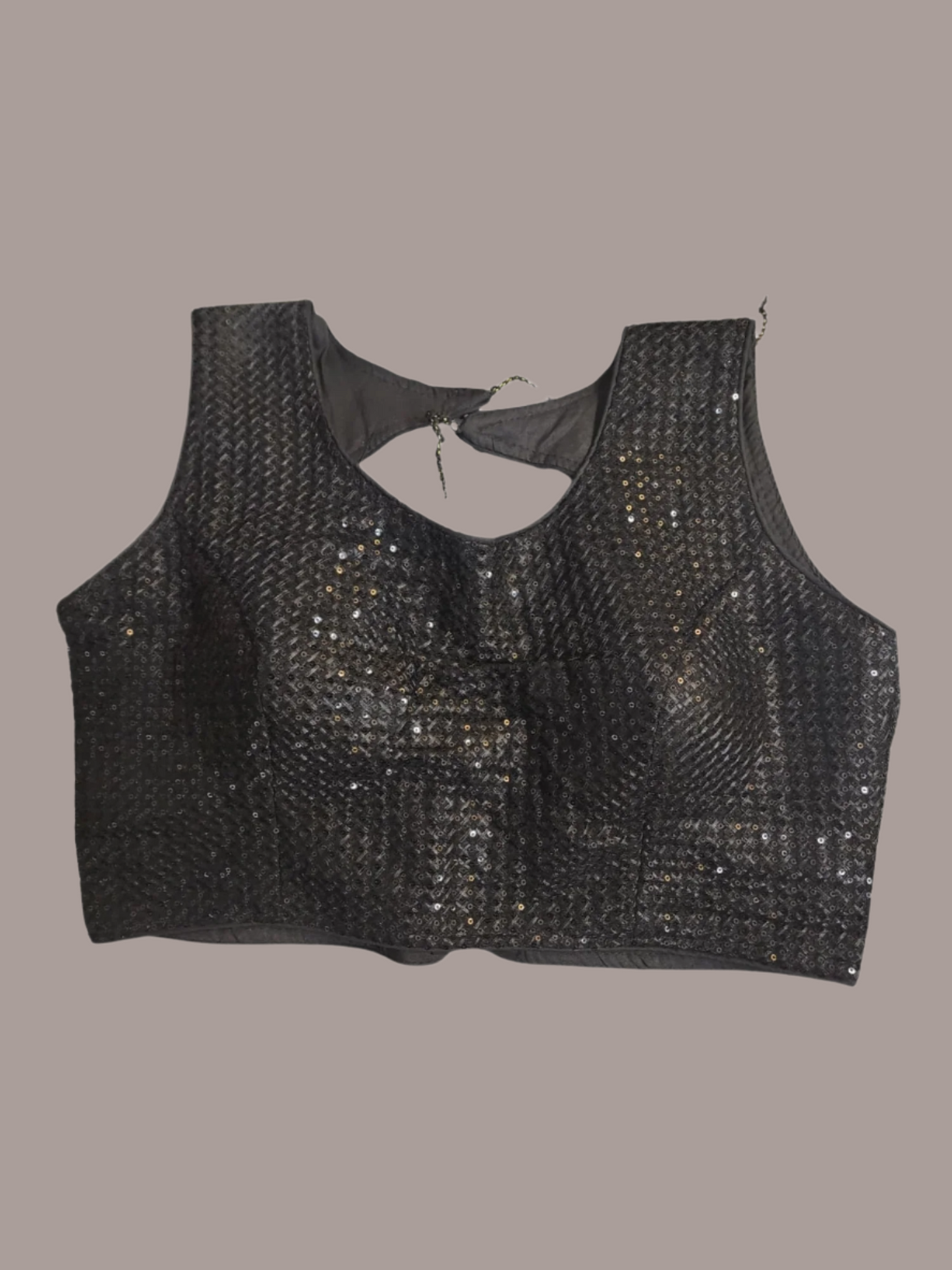 Balack sequin Crop top, Sari blouse perfect to pair up with any color sari, skirt or pant. Boho inspired