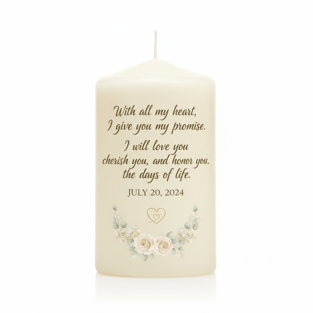 Personalized Vow Candle