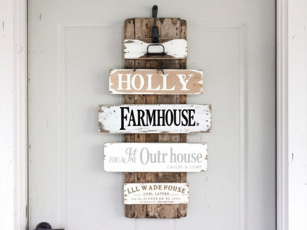 Rustic farmhouse door sign