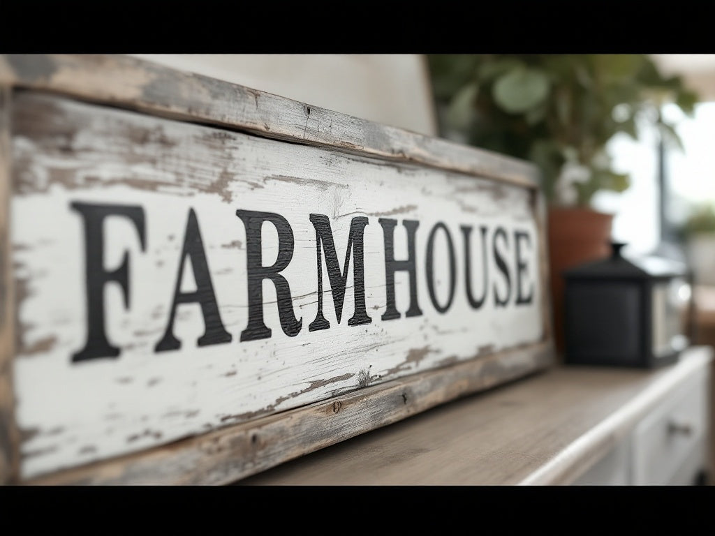 Rustic farmhouse door sign