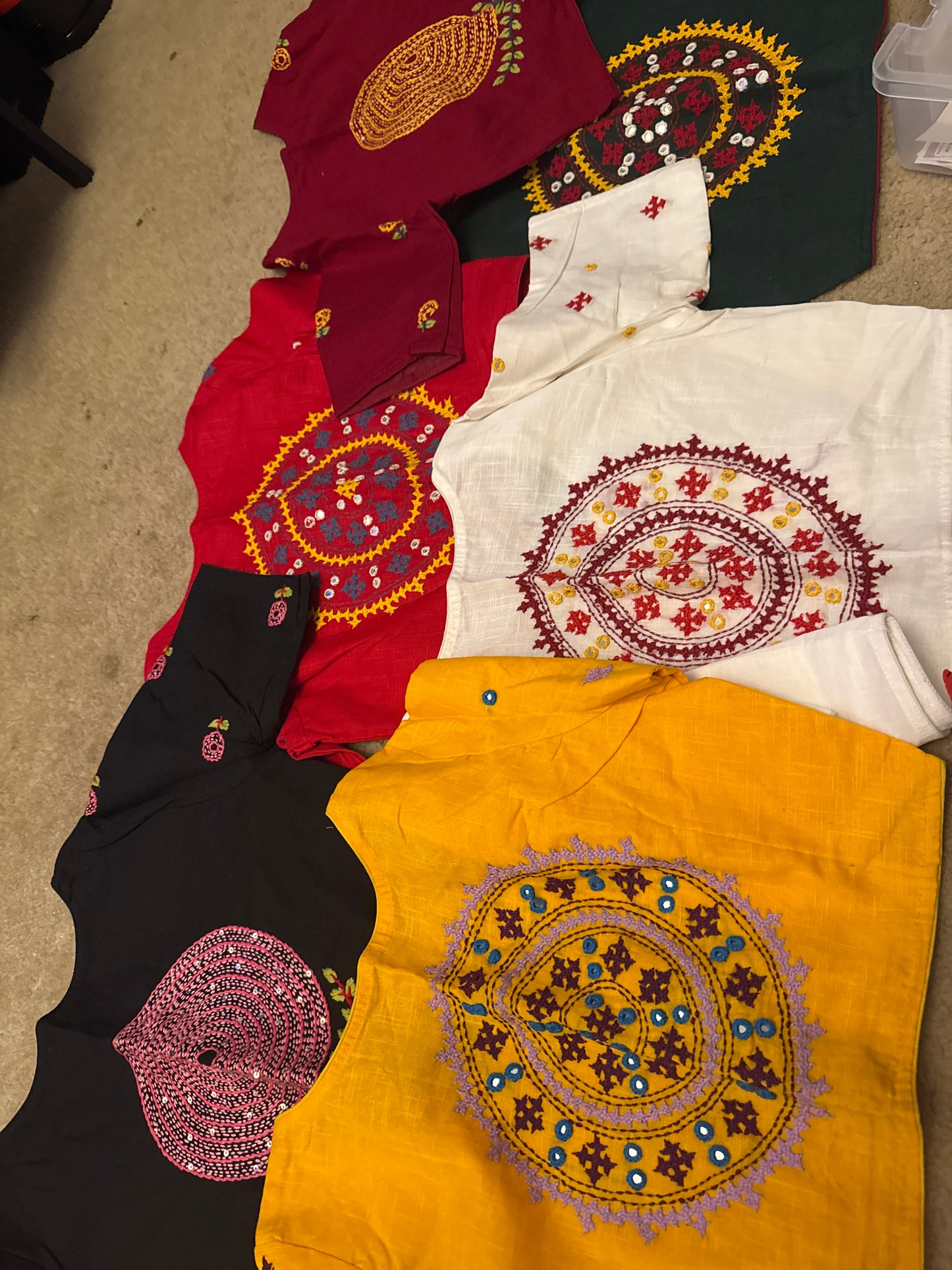 Boho mirror work crop top