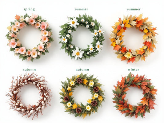 Seasonal Wreath Collection: Nature's Elegance