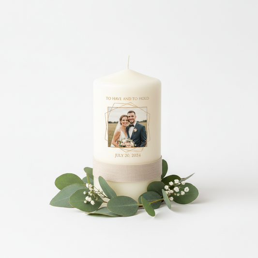 Modern Minimalist Eucalyptus Wreath Candle