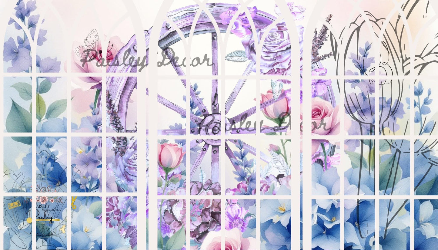  decoupage rice paper with vintage floral design - Premium craft supplies - Paisley Decor It