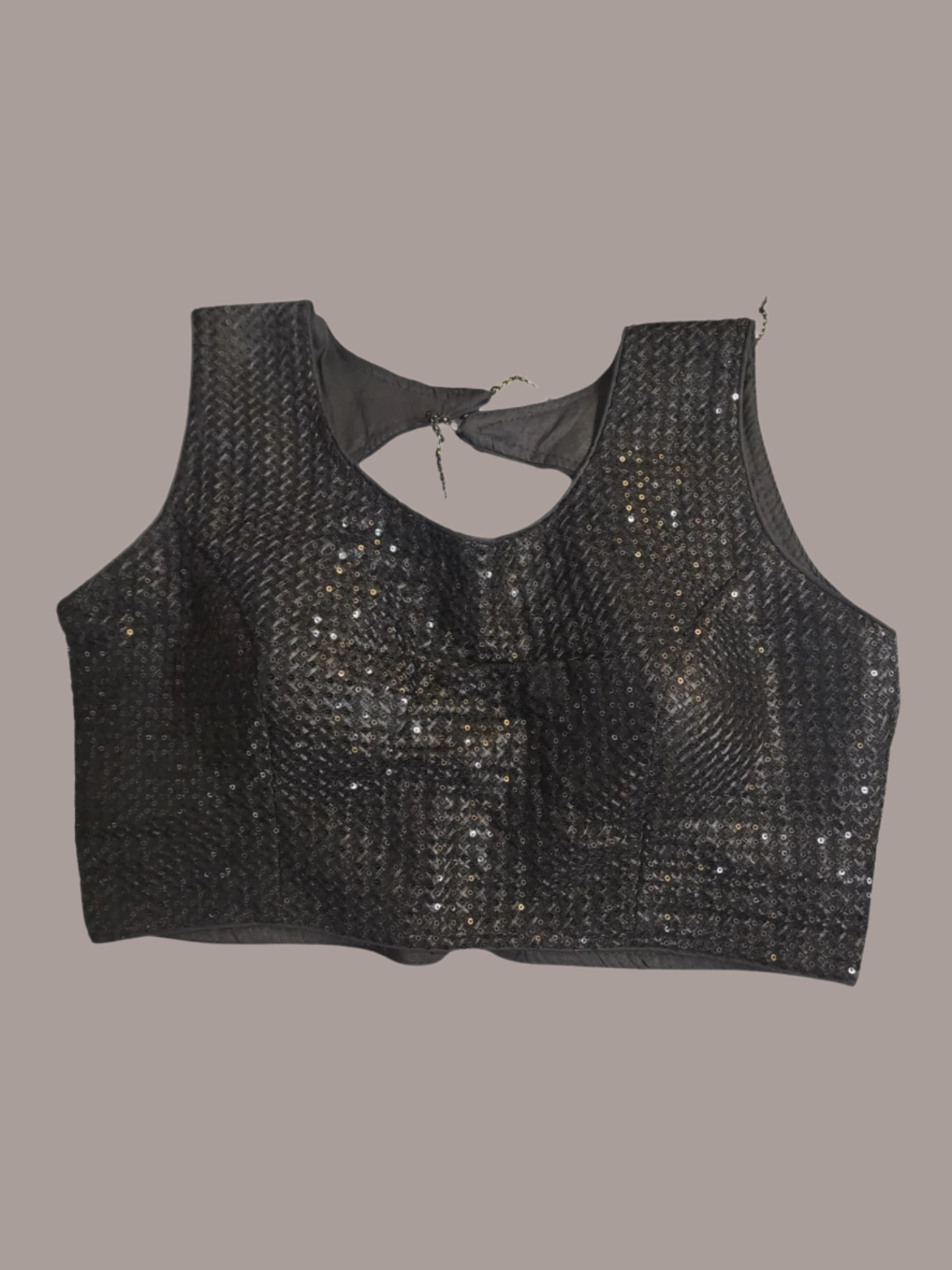 Balack sequin Crop top, Sari blouse perfect to pair up with any color sari, skirt or pant. Boho inspired