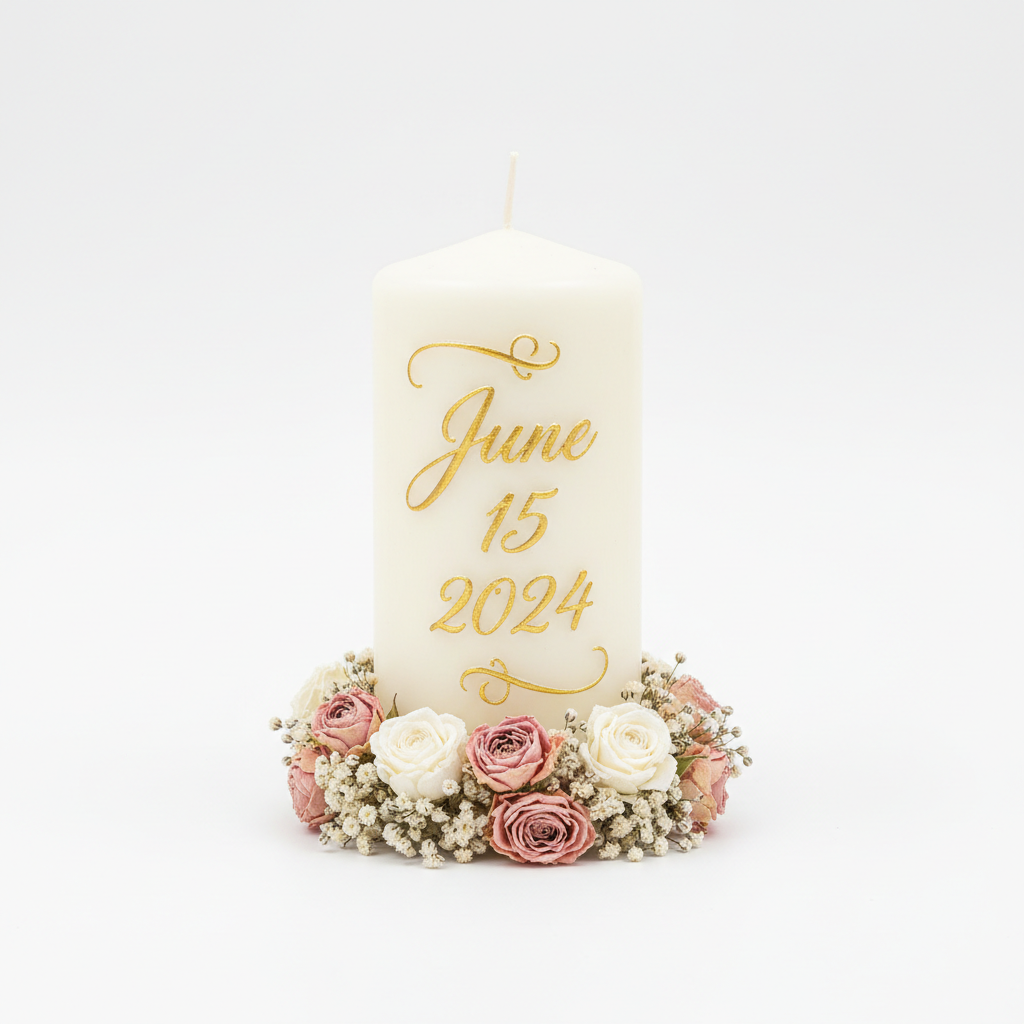 Paisley Golden Blossom Candle