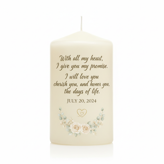Personalized Vow Candle