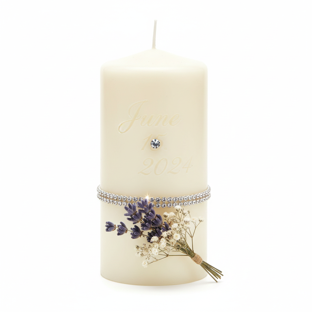 Rhinestone Lavender Candle