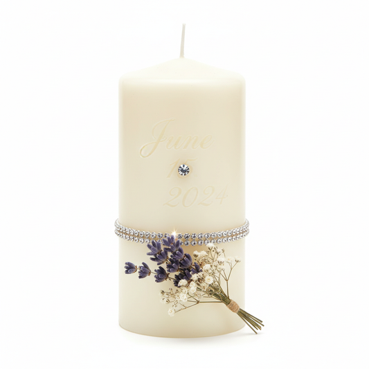 Rhinestone Lavender Candle