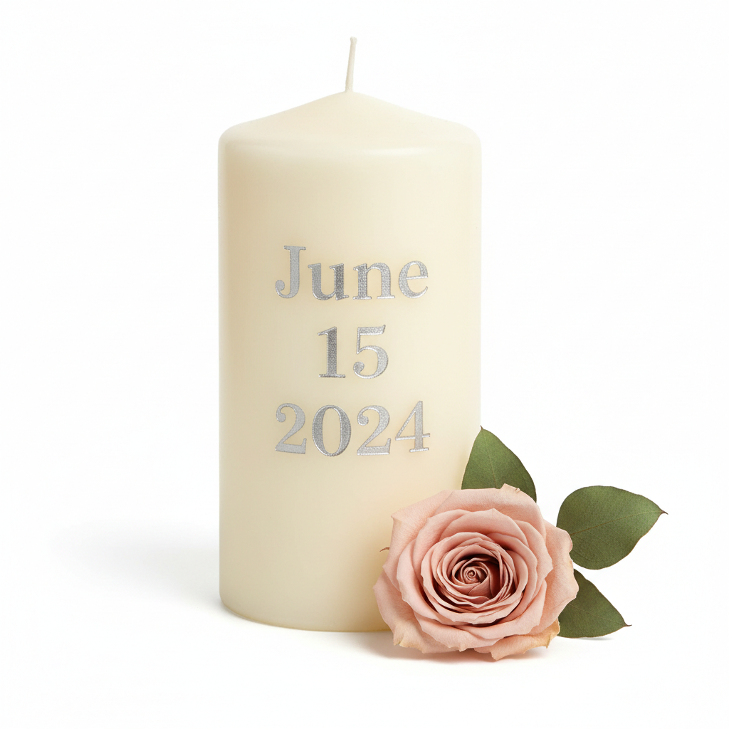 Silver Highlight Blush Candle