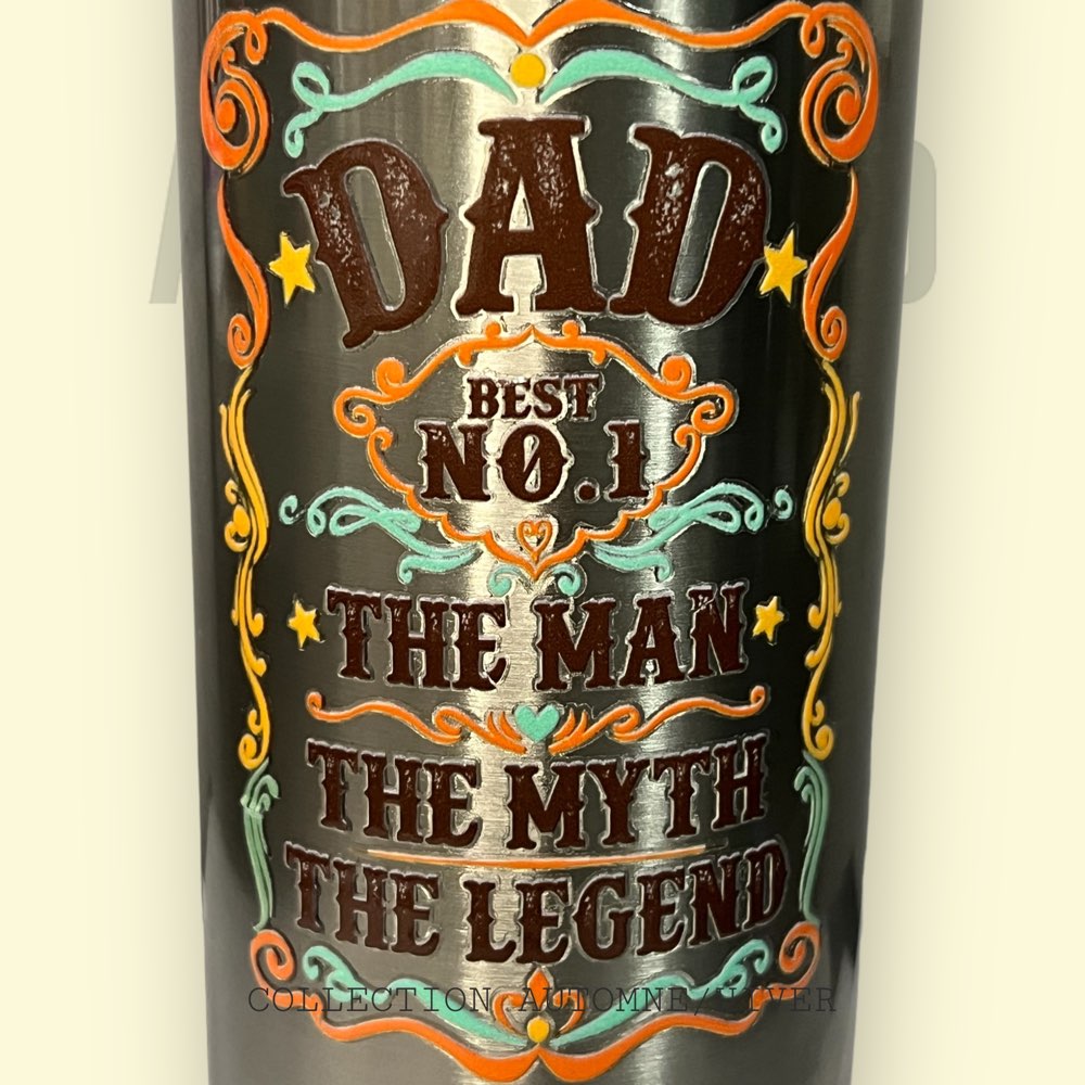 Dad Legend Vintage-Style Tumbler - 20oz Insulated Steel Cup | Father's Day Gift