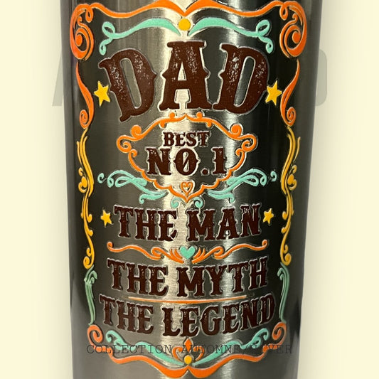 Dad Legend Vintage-Style Tumbler - 20oz Insulated Steel Cup | Father's Day Gift