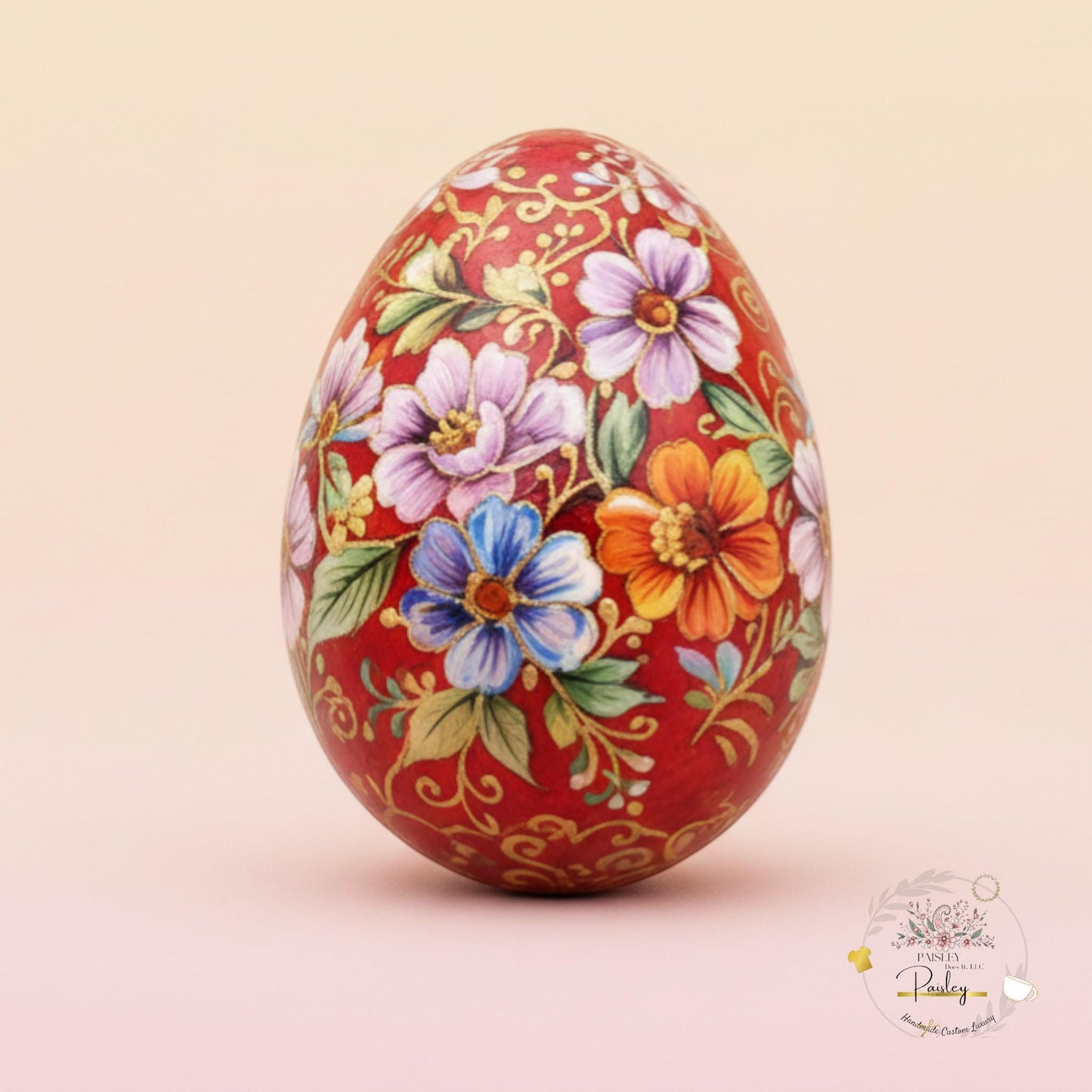 Easter Wooden Eggs 2.5” Set of 6 or 12 Mix & Match Floral Decor