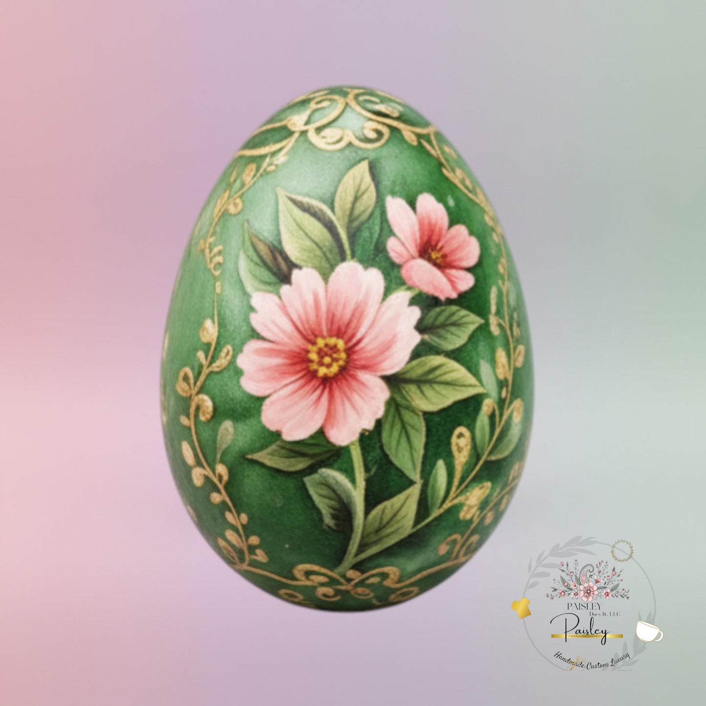 Easter Wooden Eggs 2.5” Set of 6 or 12 Mix & Match Floral Decor