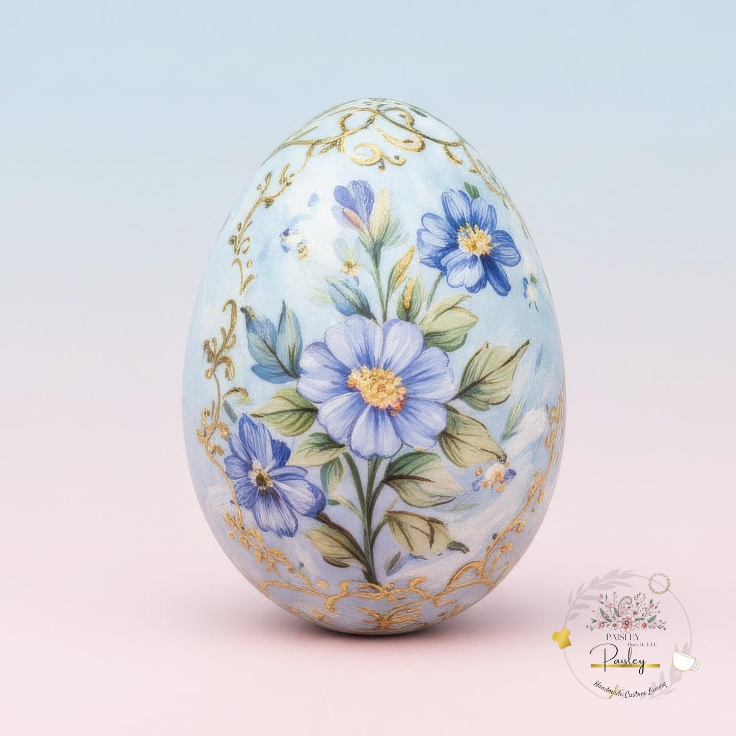 Easter Wooden Eggs 2.5” Set of 6 or 12 Mix & Match Floral Decor