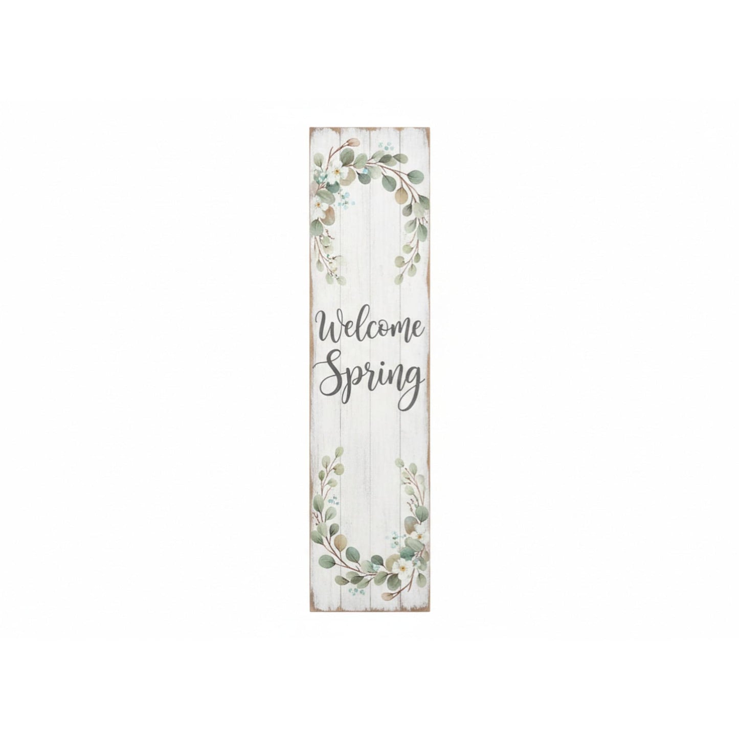 Front door decor | Welcome Spring | Vertical Entryway Sign | Easter Farmhouse Porch Leaner