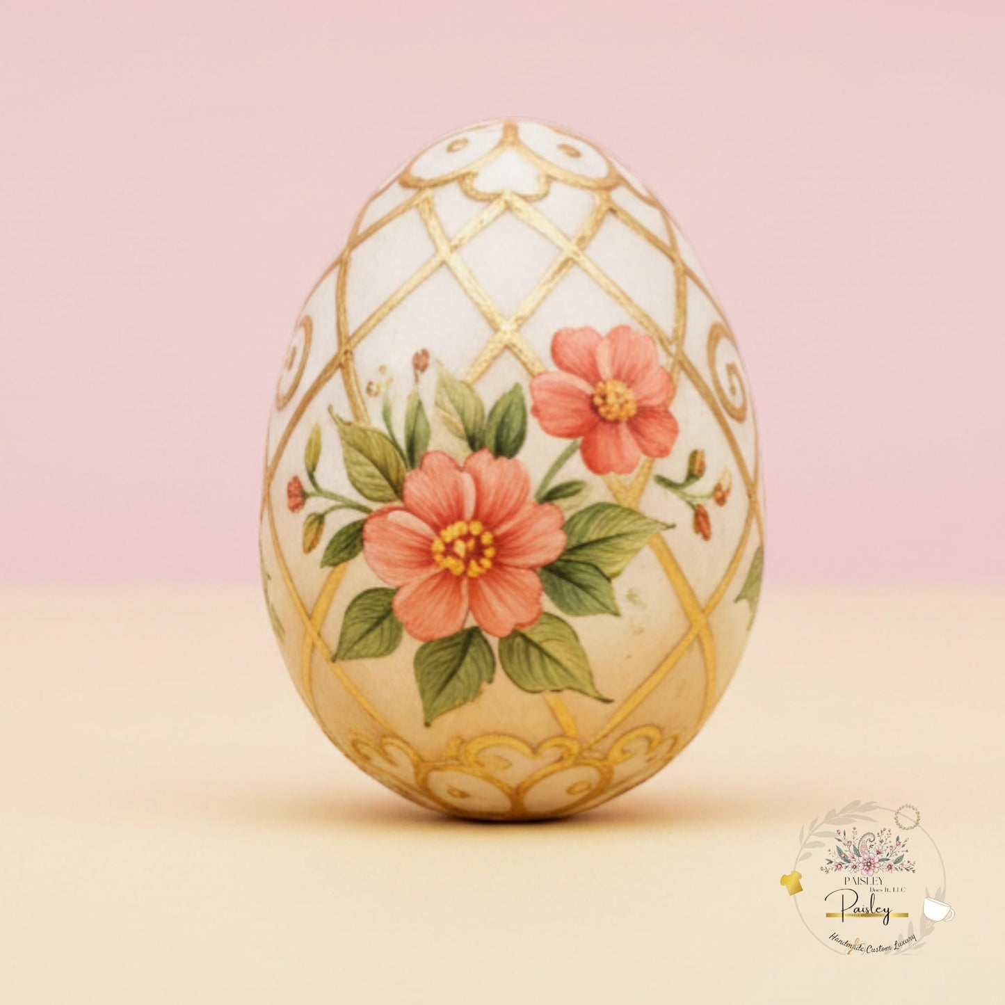 Easter Wooden Eggs 2.5” Set of 6 or 12 Mix & Match Floral Decor