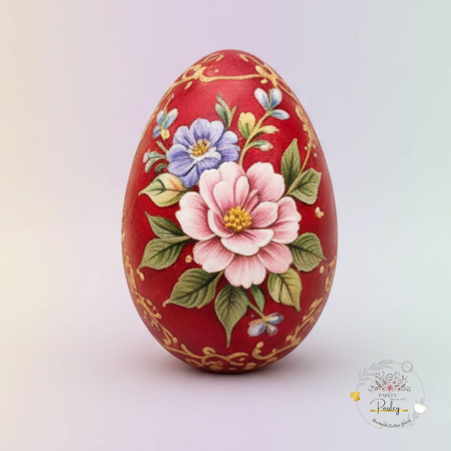Easter Wooden Eggs 2.5” Set of 6 or 12 Mix & Match Floral Decor
