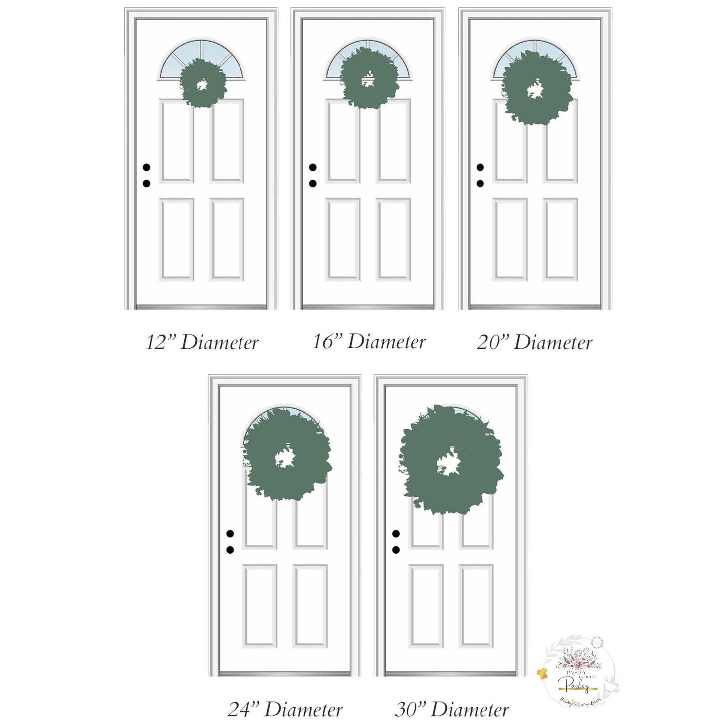 Personalized Interchangeable Wooden Sign Insert Wreath Center Monogram Family Name Welcome Door Decor Gift
