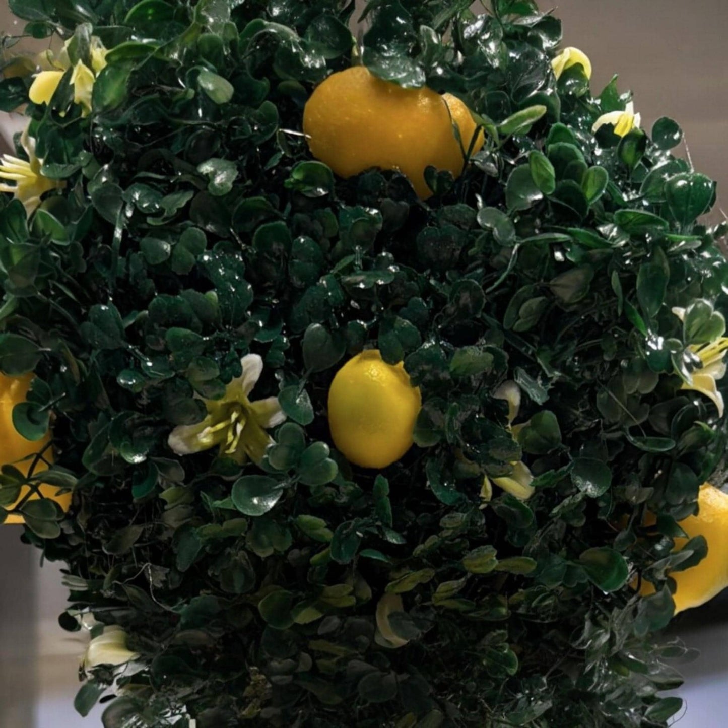 Lemon Topiary Decor | Farmhouse Kitchen Centerpiece | faux lemon plant Gift for Entryway or Tray