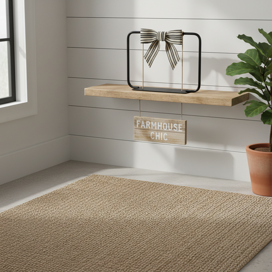 Minimalist Garland – Striped Ribbon & Wooden Signs