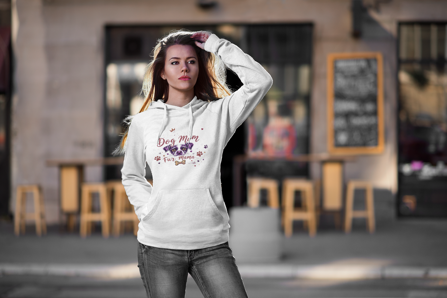 Paw-fect Love | Dog Mom Mother's Day Hoodie in Dusty Rose Sage | Limited Edition 2025