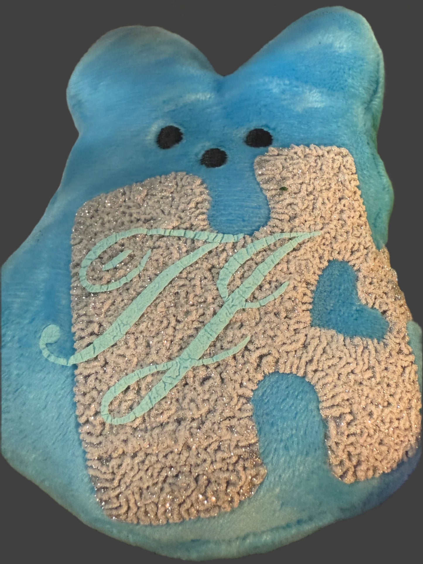 Personalized Easter Peep with custom name, handcrafted marshmallow treats by Paisley Decor It
