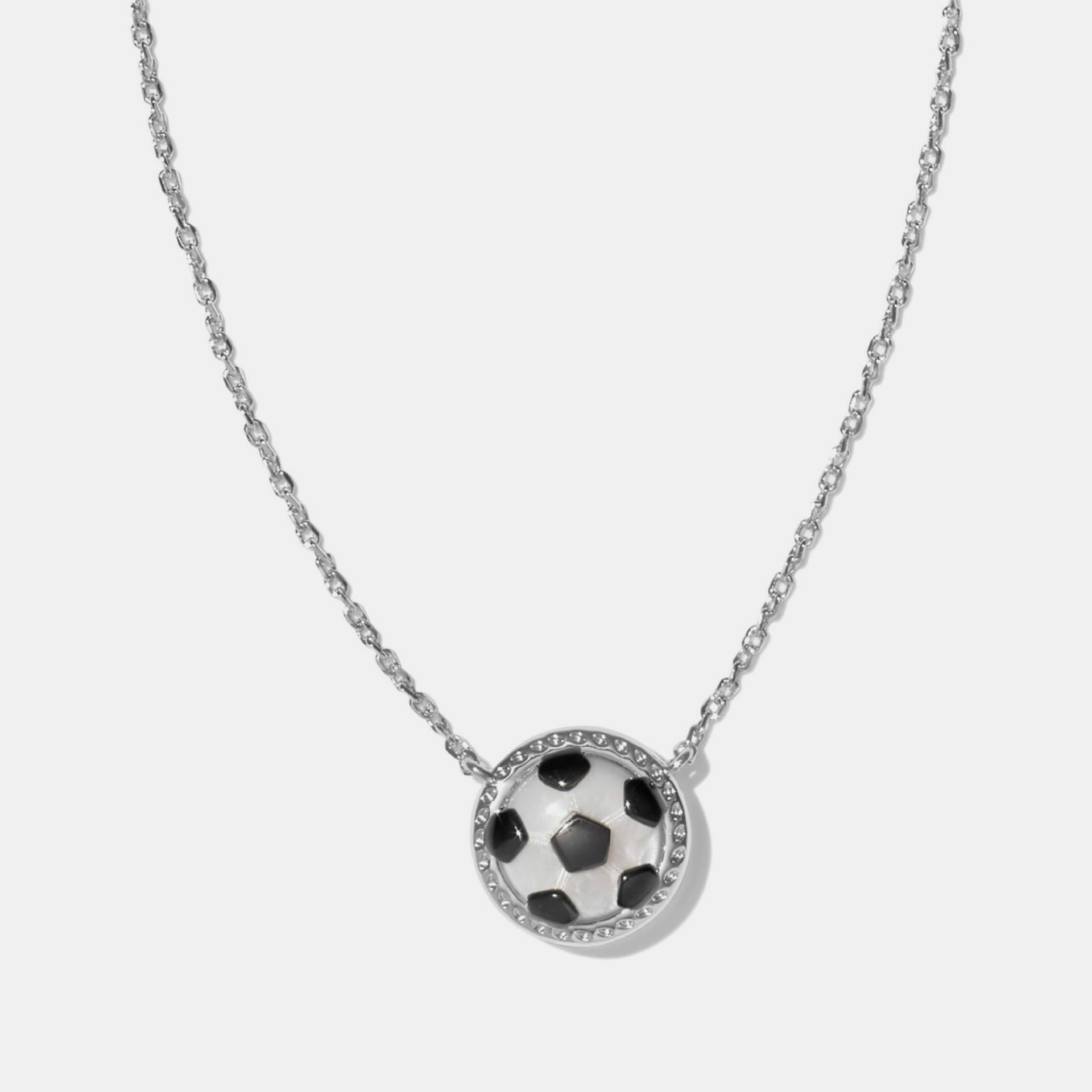 Handcrafted sporty resin necklace with shell and 14K gold-plated accents by Paisley Decor It