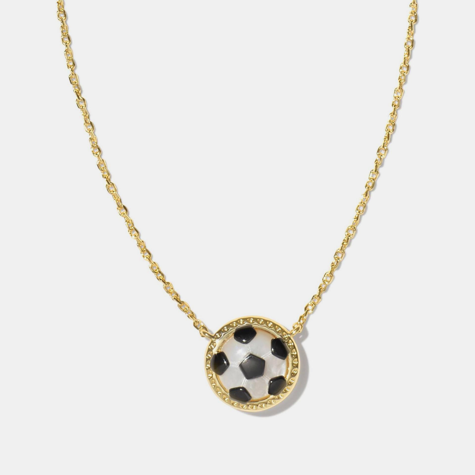 Handcrafted sporty resin necklace with shell and 14K gold-plated accents by Paisley Decor It