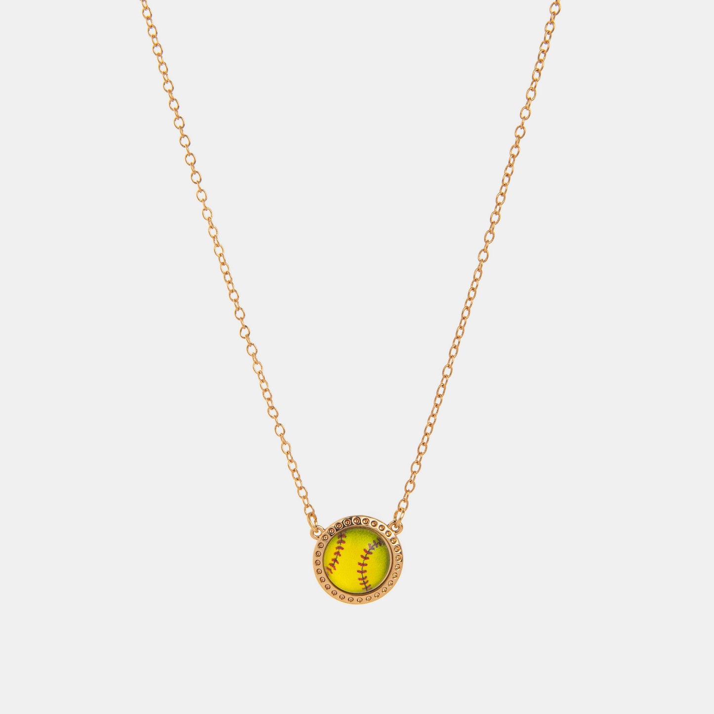 Handcrafted sporty resin necklace with shell and 14K gold-plated accents by Paisley Decor It