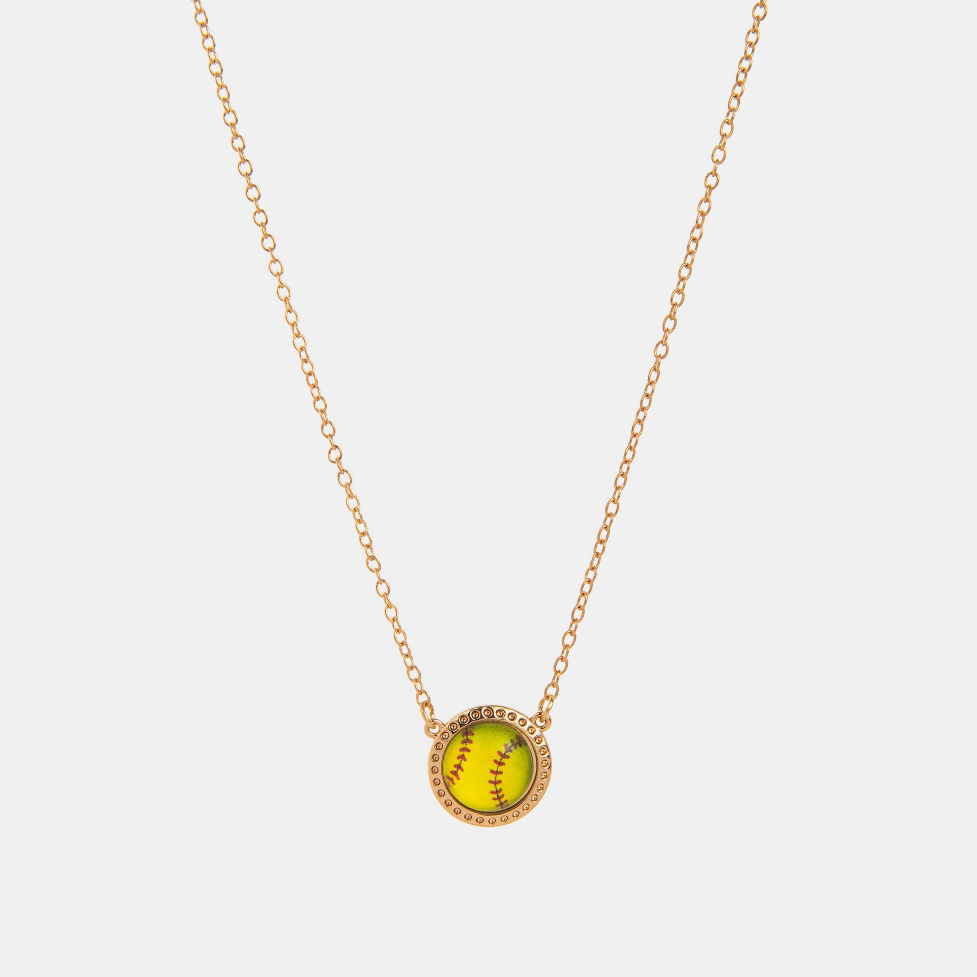 Handcrafted sporty resin necklace with shell and 14K gold-plated accents by Paisley Decor It