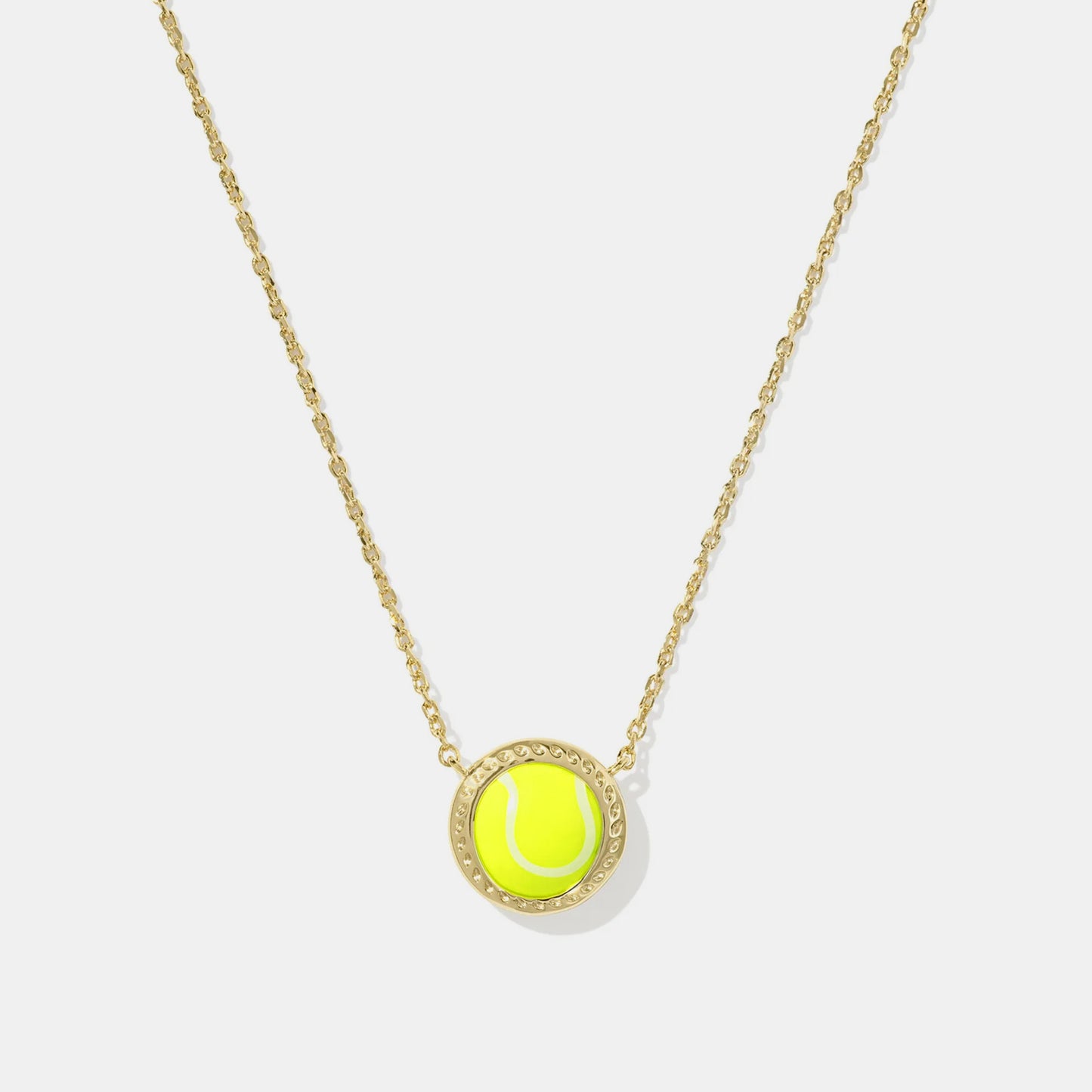 Handcrafted sporty resin necklace with shell and 14K gold-plated accents by Paisley Decor It