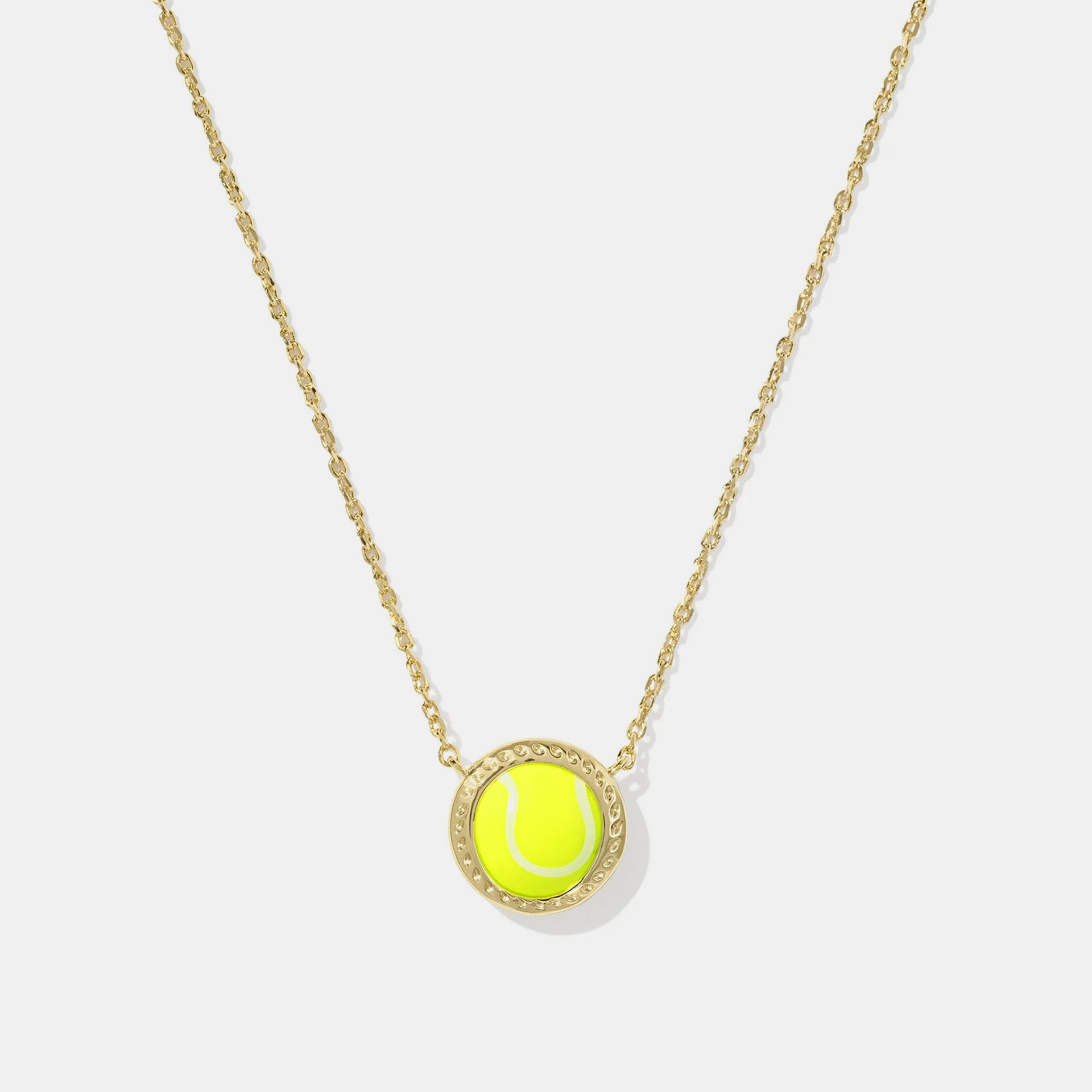 Handcrafted sporty resin necklace with shell and 14K gold-plated accents by Paisley Decor It