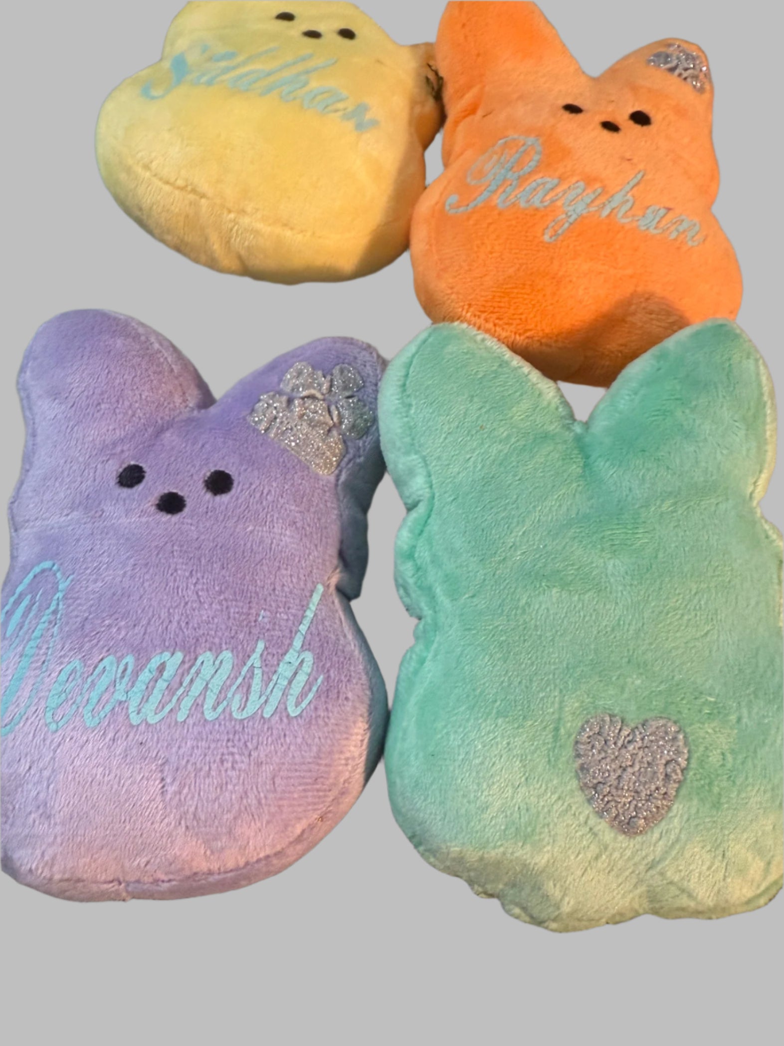 Personalized Easter Peep with custom name, handcrafted marshmallow treats by Paisley Decor It